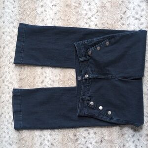 Gap Button Detail Mid-Rise Wide Leg Trouser Jeans
